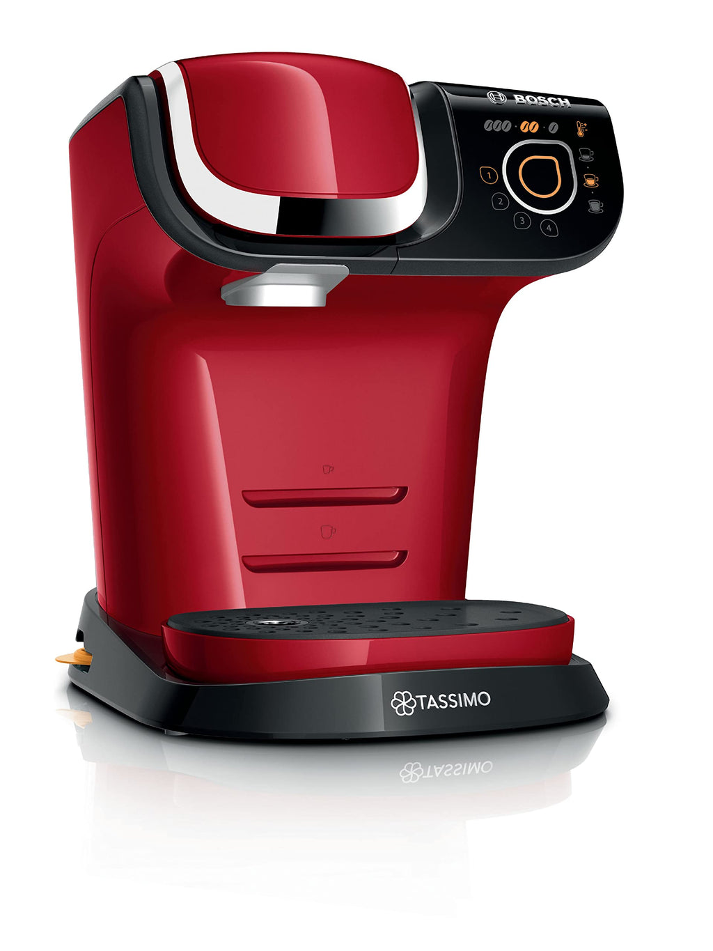 Machine à Café Tassimo My Way TAS6503 Rouge – Plus de 40 Boissons, OneTouch & Filtration Brita