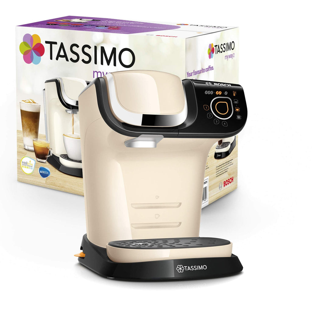 Cafetière à Capsules Tassimo My Way 2 TAS6507 Crème – Plus de 70 Boissons, 100% Automatique