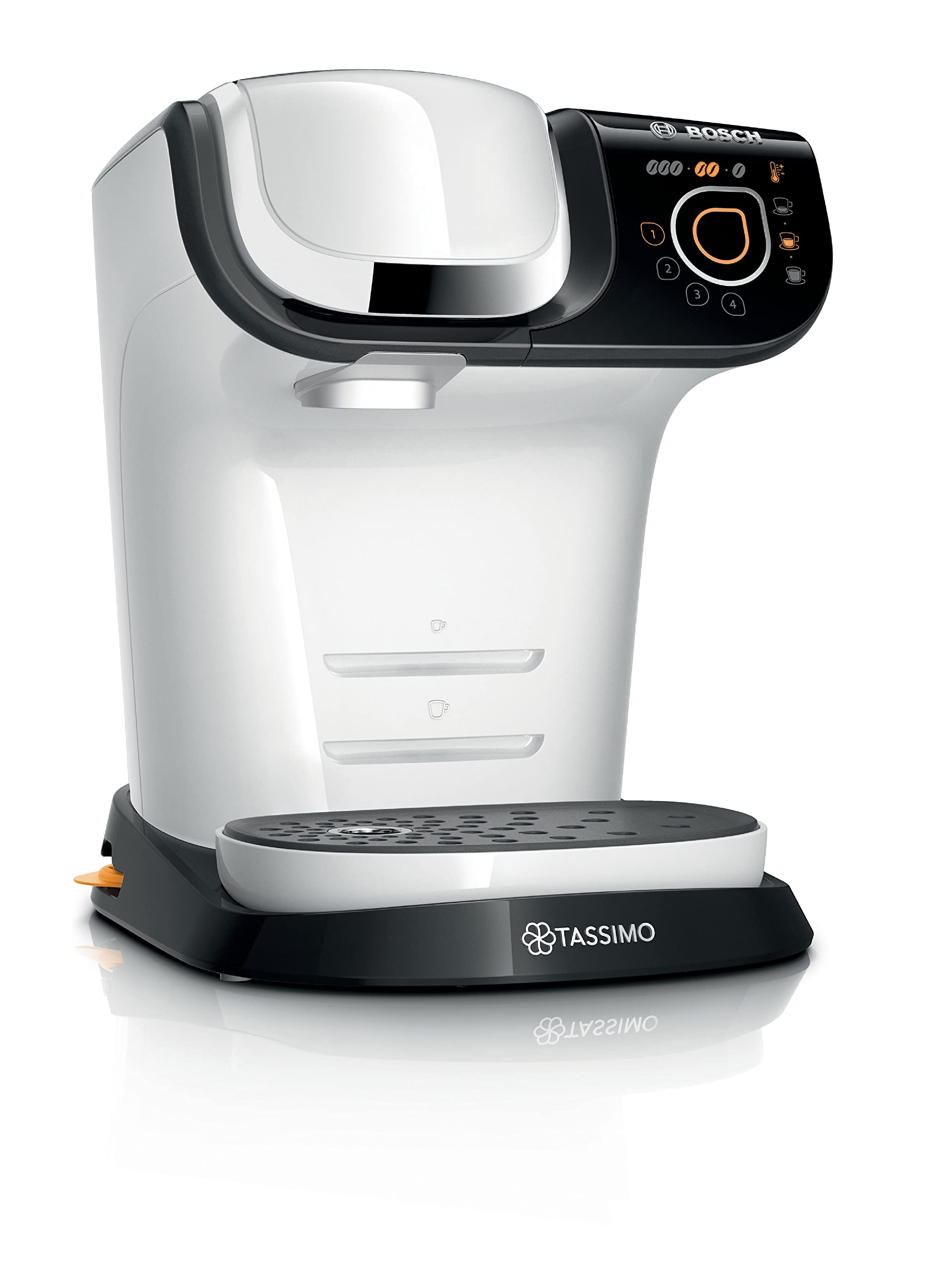 Machine à Café Tassimo My Way TAS6504 Blanc – Plus de 40 Boissons, OneTouch & Filtration Brita