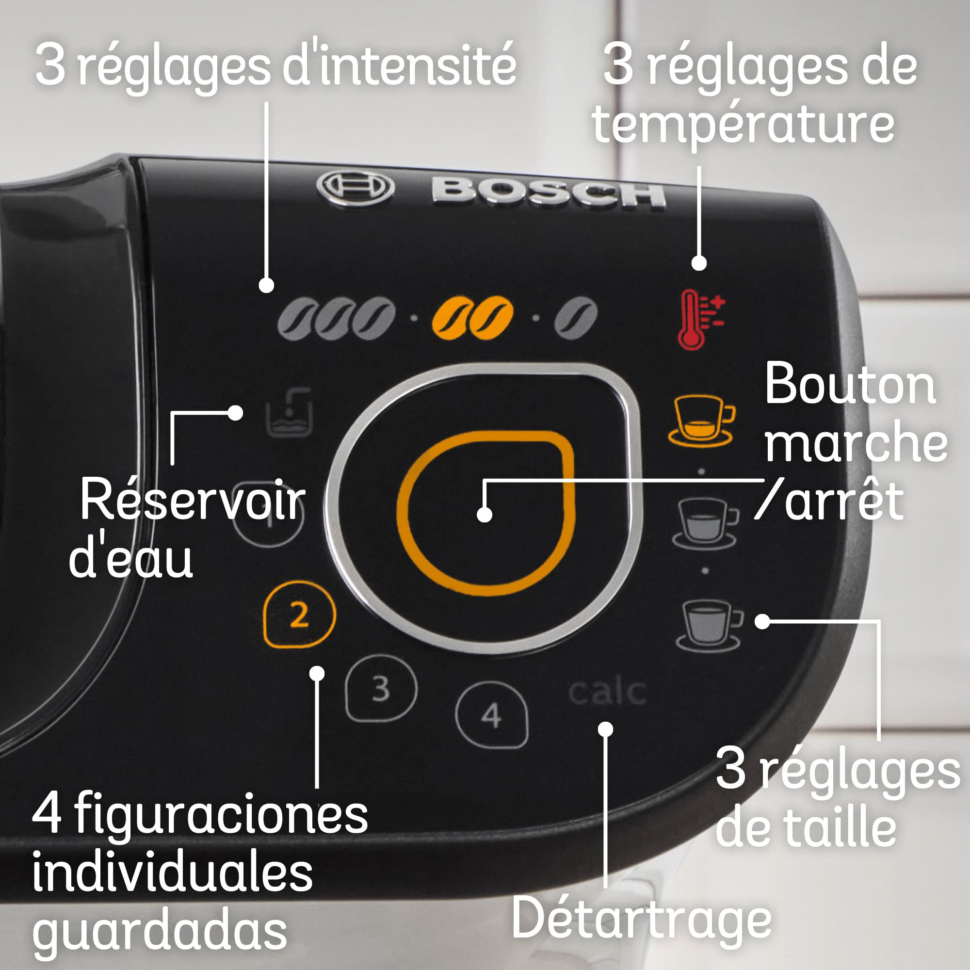Machine à Café Tassimo My Way TAS6504 Blanc – Plus de 40 Boissons, OneTouch & Filtration Brita