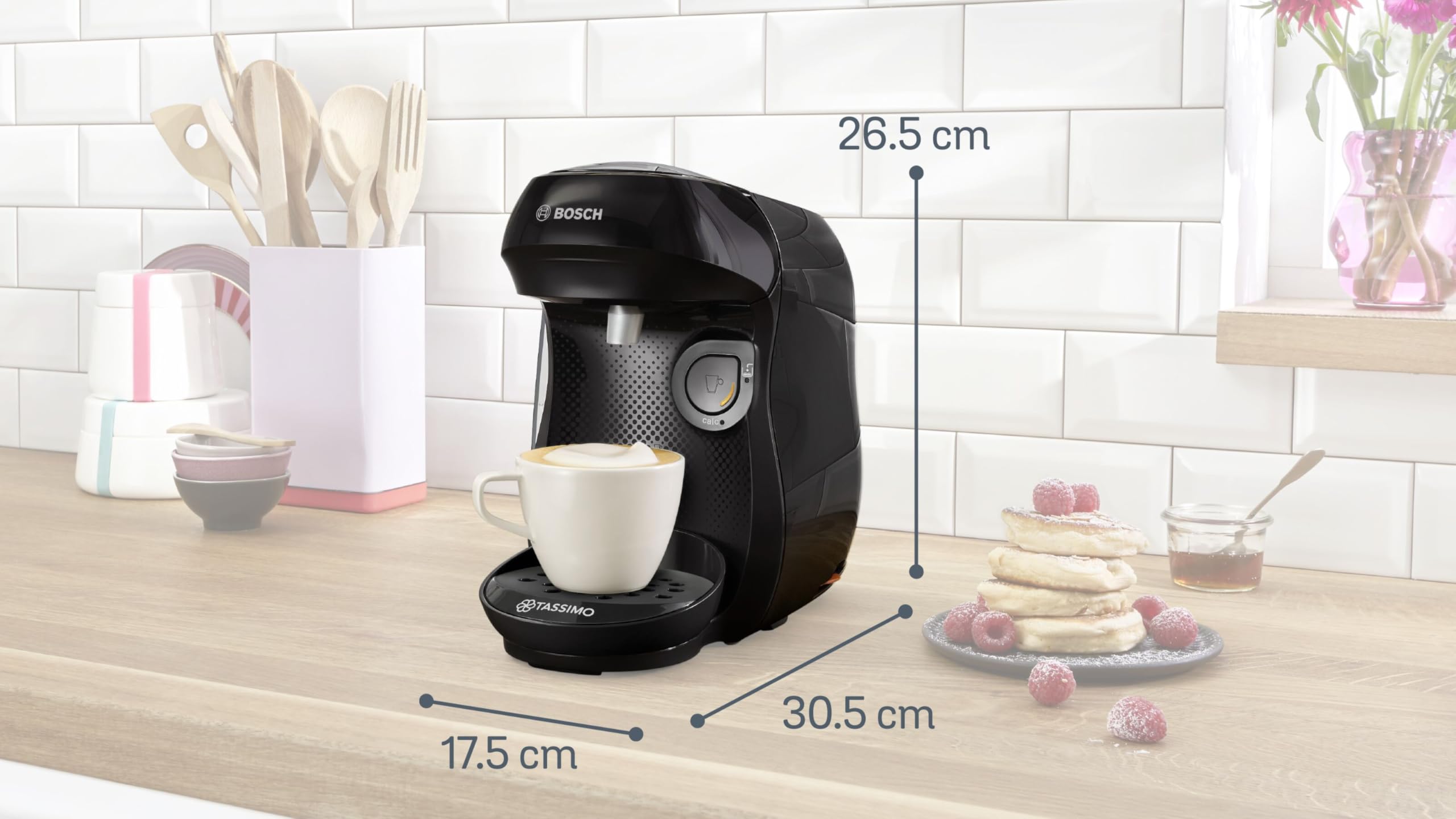 Machine à Café Tassimo Happy Friendly TAS102EA Noir – Plus de 70 Boissons, OneTouch