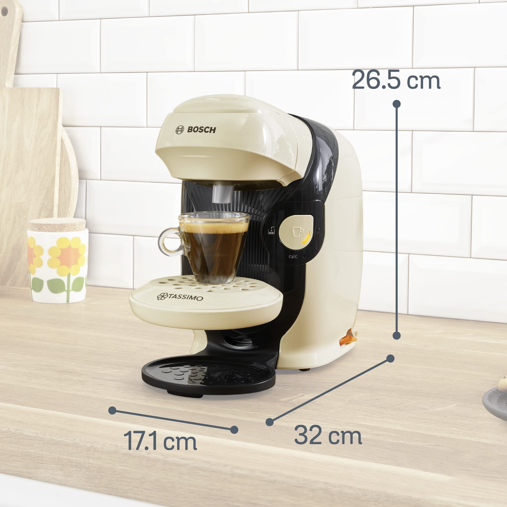 Machine à Café Tassimo Style TAS1107 Vanille – Plus de 40 Boissons, Format Ultra-Compact