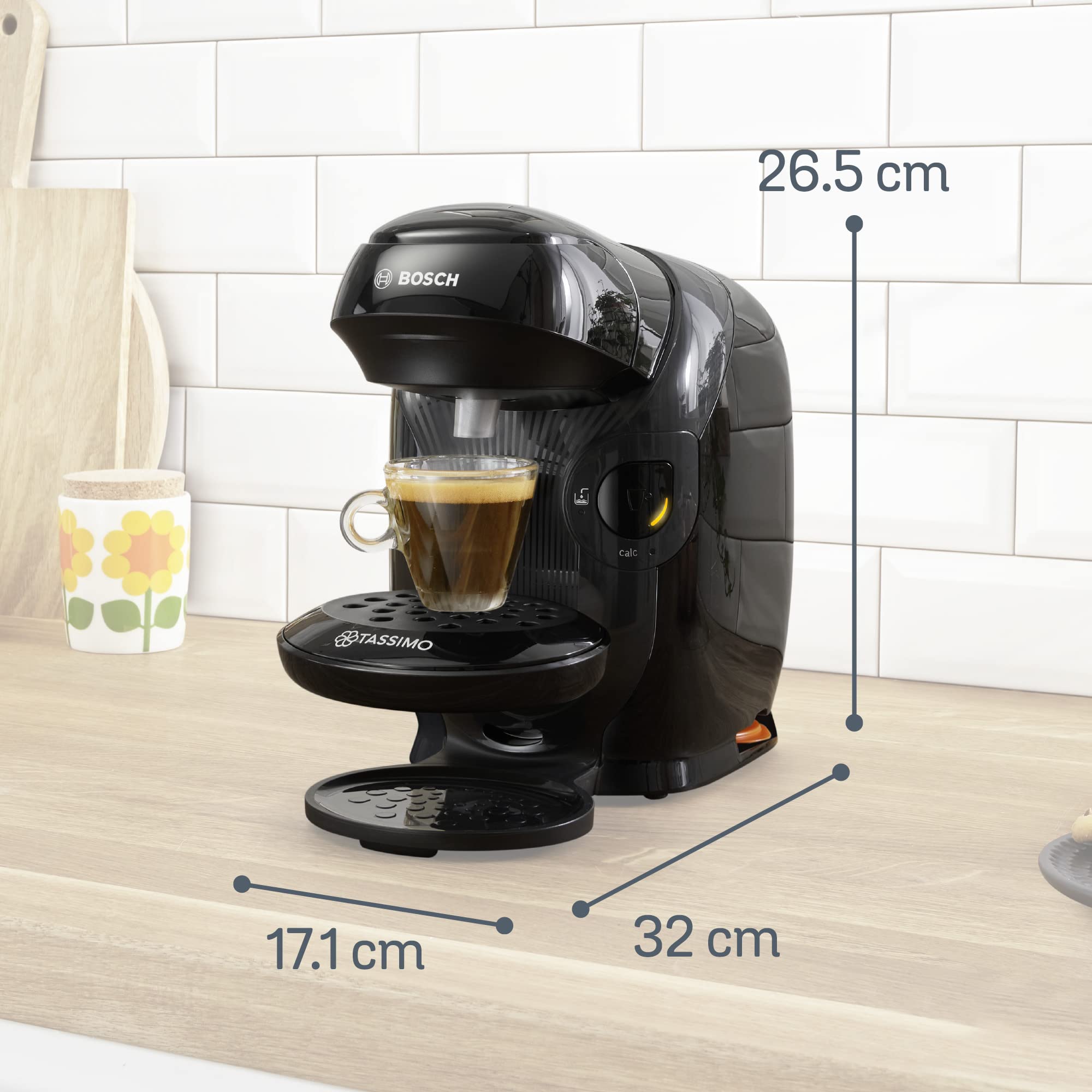 Machine à Café Tassimo Style TAS1102 Noir – Plus de 40 Boissons, Format Ultra-Compact