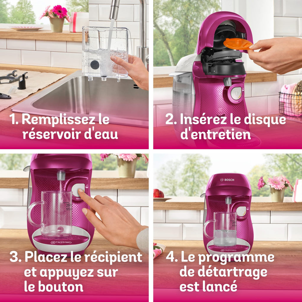 Machine à Café Tassimo Happy TAS1001 Violet & Blanc – Plus de 40 Boissons, Format Compact