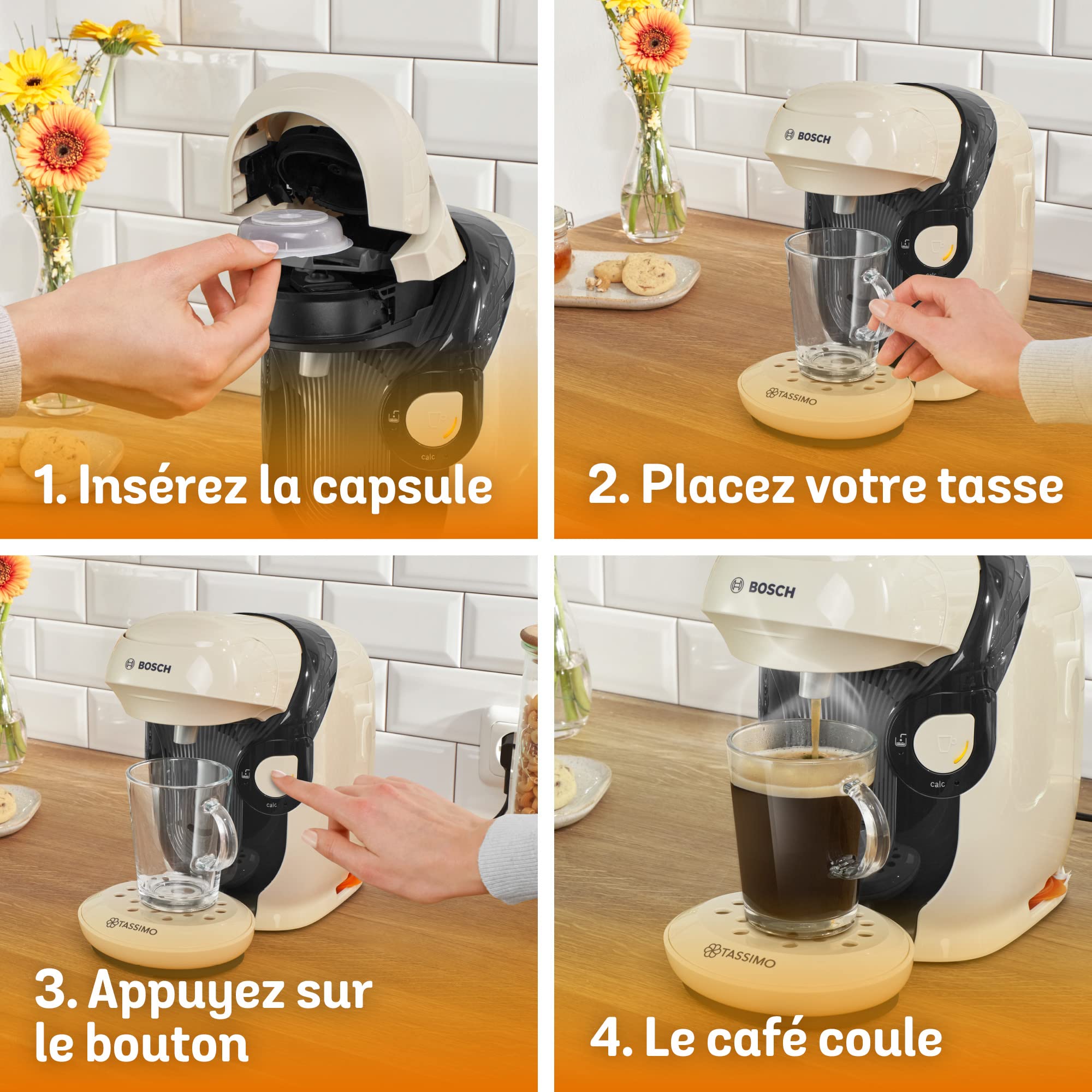 Machine à Café Tassimo Style TAS1107 Vanille – Plus de 40 Boissons, Format Ultra-Compact