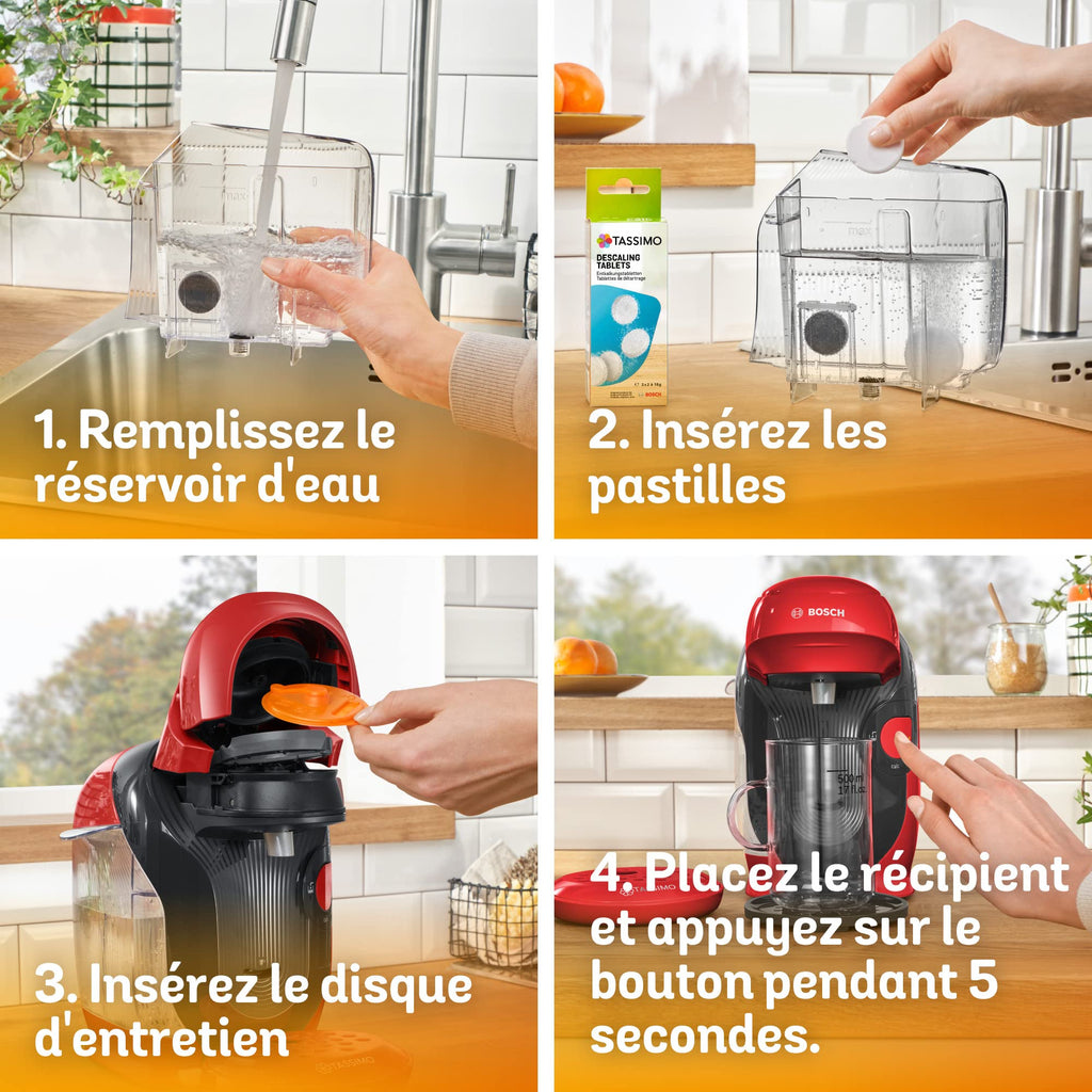 Machine à Café Tassimo Style TAS1103 Rouge – Plus de 40 Boissons, Format Ultra-Compact