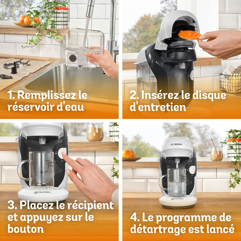 Machine à Café Tassimo Style TAS1104 Blanc – Plus de 40 Boissons, Format Ultra-Compact