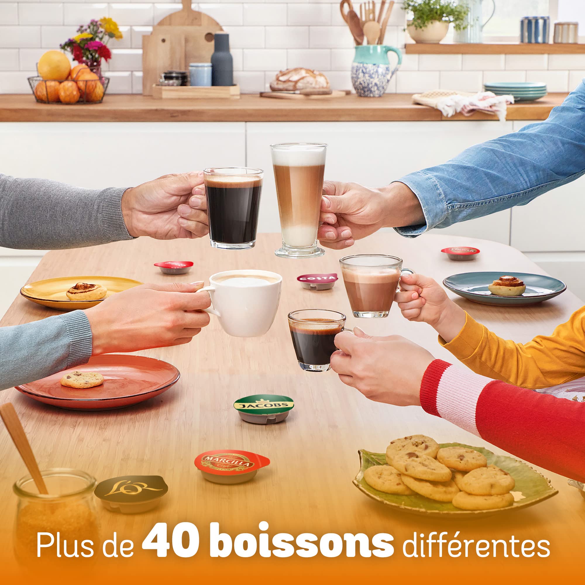 Machine à Café Tassimo Style TAS1102 Noir – Plus de 40 Boissons, Format Ultra-Compact
