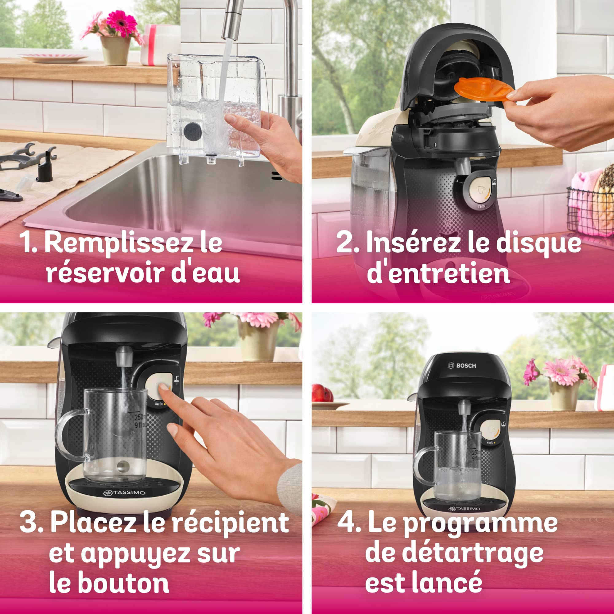 Machine à Café à Capsules Tassimo Happy TAS1007 Crème – Plus de 40 Boissons, 1400 W