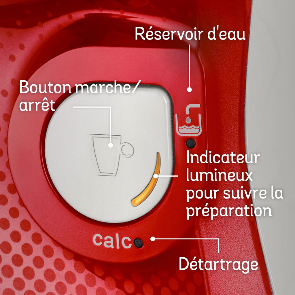 Machine à Café Tassimo Happy TAS1006 Rouge & Blanc – Plus de 40 Boissons, Format Compact