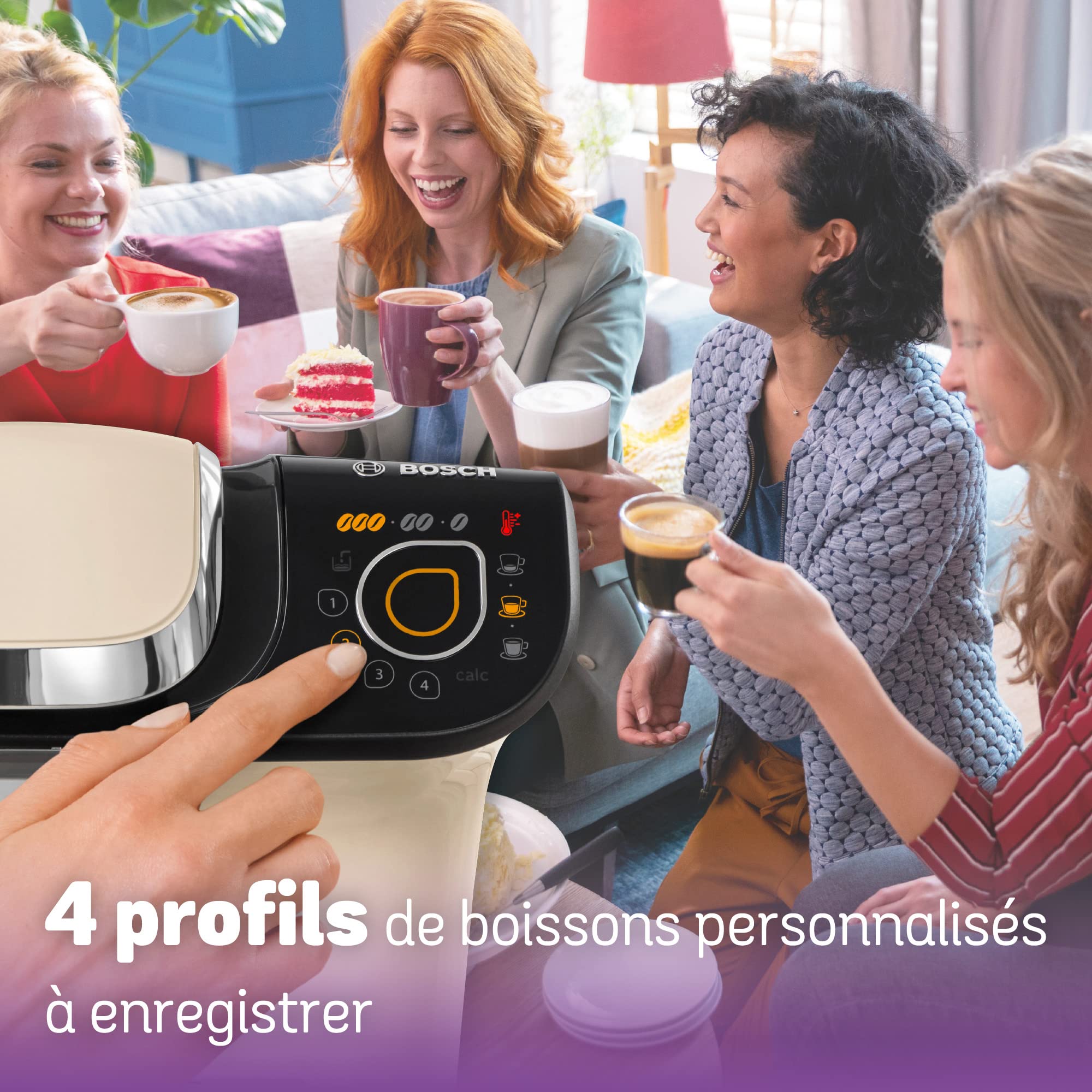 Machine à Café Tassimo My Way TAS6504 Blanc – Plus de 40 Boissons, OneTouch & Filtration Brita