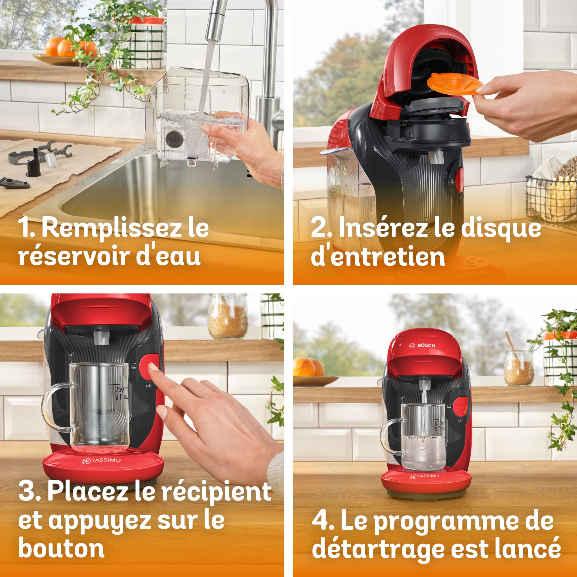 Machine à Café Tassimo Style TAS1103 Rouge – Plus de 40 Boissons, Format Ultra-Compact